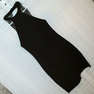 Lulus M black dress lace detail in back
